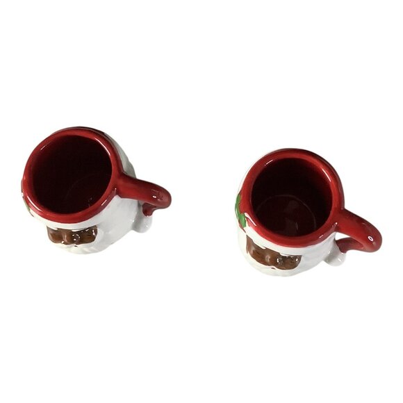 Lang Christmas Black Santa Claus Espresso Mug Set Of 2 Dishwasher Microwave Safe - Picture 4 of 5